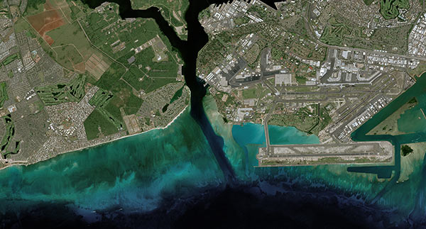 美国檀香山卫星图像