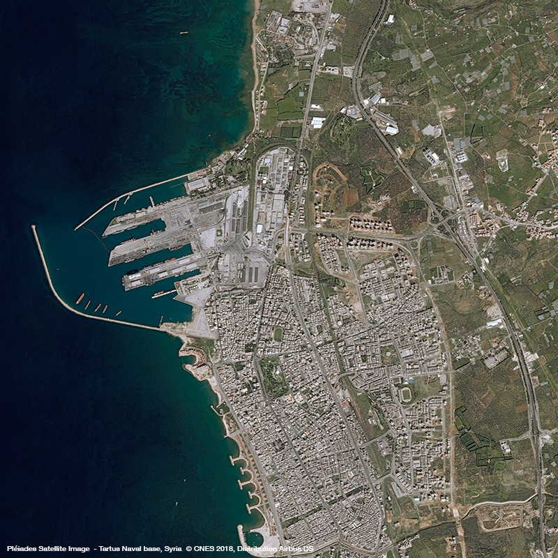 Pléiades卫星图像-塔尔图斯海军基地，叙利亚