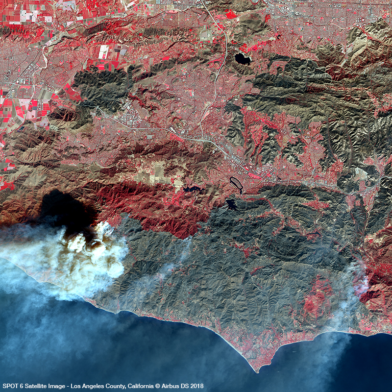 卫星图像-加州洛杉矶县