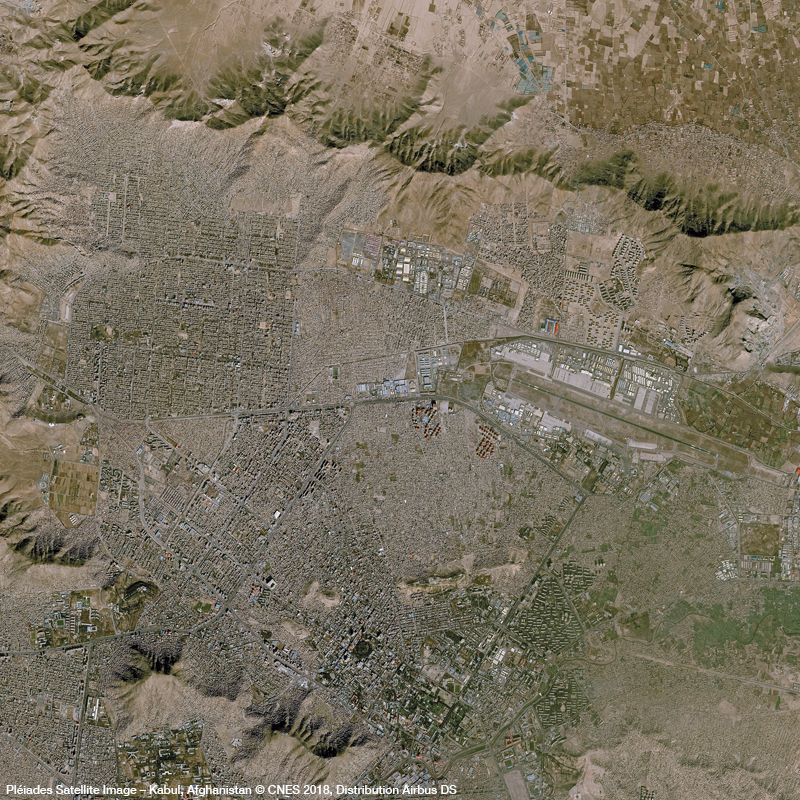 Pléiades卫星图像-喀布尔，阿富汗