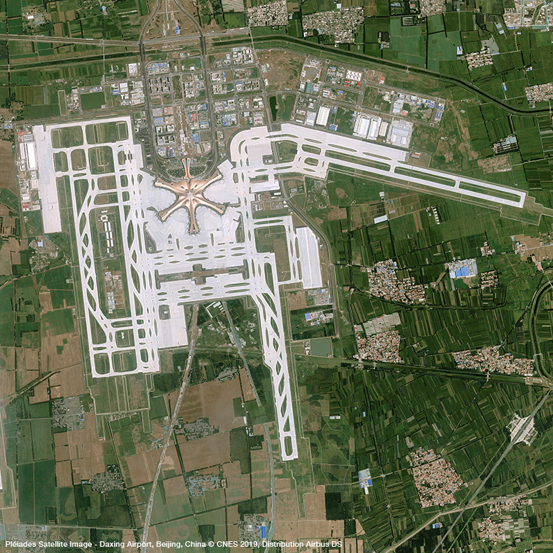 Pléiades卫星图像北京大兴国际机场