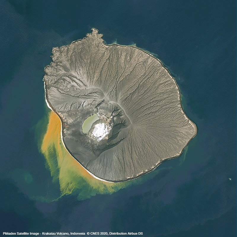 Pléiades卫星图像 - 印度尼西亚克拉科特火山