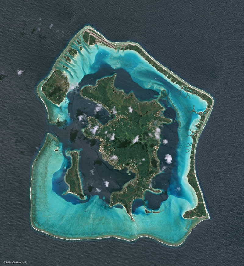 现货6卫星图像 -  Bora Bora，法属波利尼西亚
