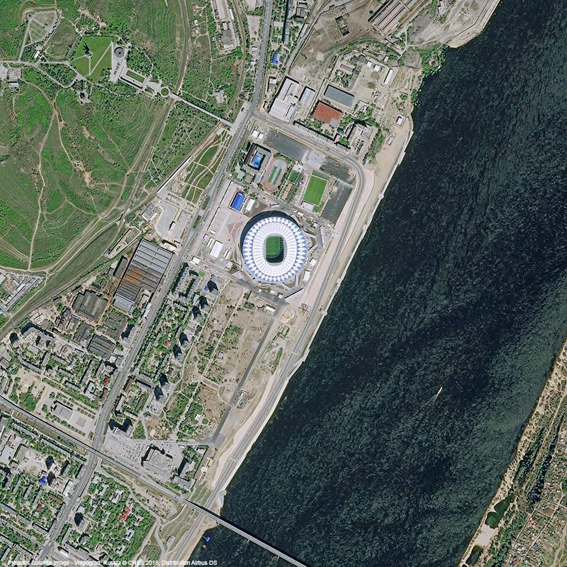 Pléiades卫星图像-伏尔加格勒竞技场