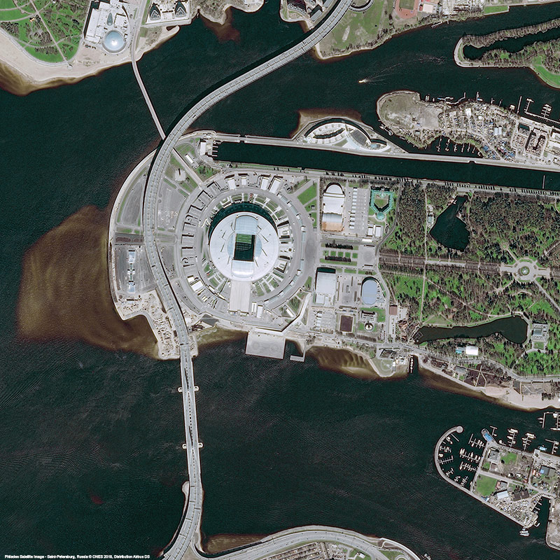 Pléiades卫星图像-克雷斯托夫斯基体育场