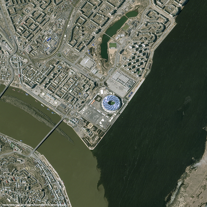 Pléiades卫星图像-下诺夫哥罗德体育场