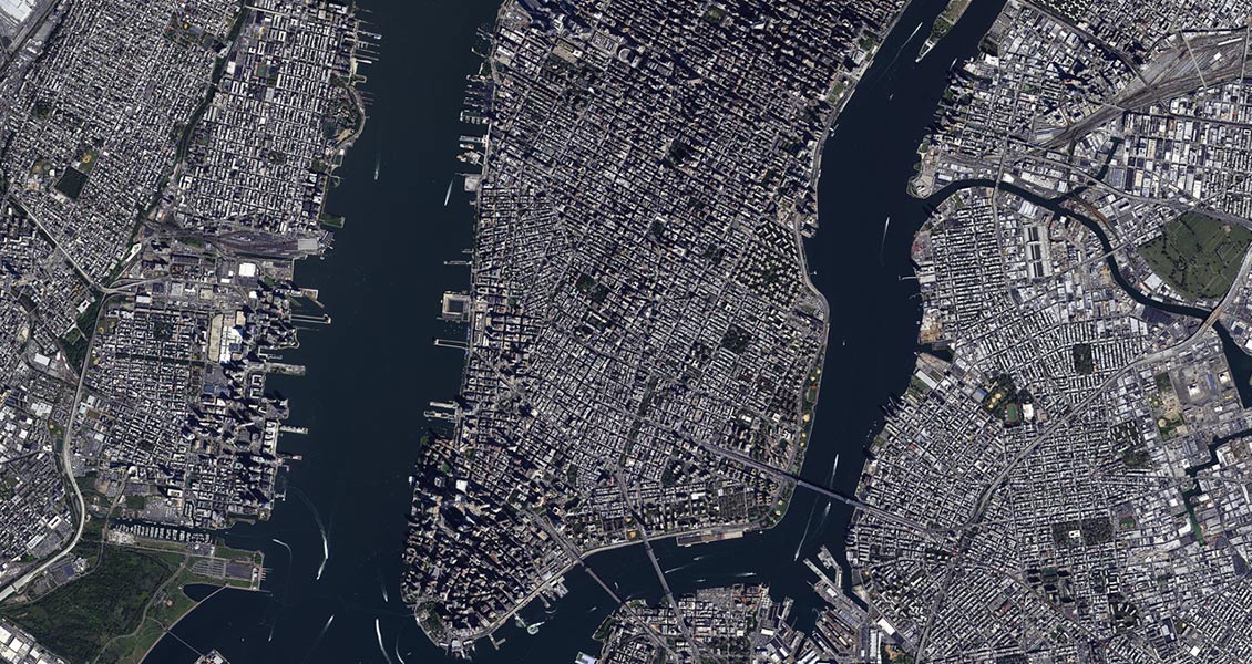 美国纽约的Vision-1卫星图像