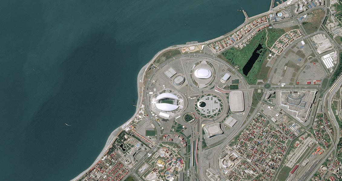 Pléiades卫星图像 - 鱼类奥运体育场，索契