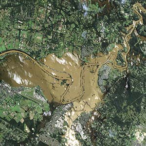 2021年3月24日澳大利亚新南威尔士州霍克斯伯里河谷洪水
