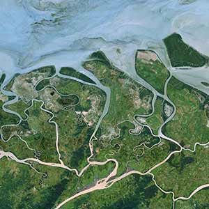 卫星图像Pléiades新红树林-缅甸